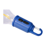 Lampe rechargeable en forme d'ampoule avec clip pour transport troisième vue