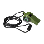 Sifflet avec boussole et thermomètre latéral, avec cordon pour le cou couleur vert première vue