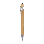 Stylo en bambou avec pointeur tactile à encre bleue couleur noir première vue