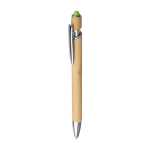 Stylo en bambou avec pointeur tactile à encre bleue deuxième vue