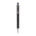 Stylo en carton recyclé avec fintions chromées à encre noire couleur noir première vue