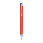 Stylo en carton recyclé avec fintions chromées à encre noire couleur rouge première vue