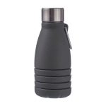 Bouteille pliable en silicone avec bouchon acier et mousqueton 550ml couleur noir première vue