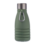 Bouteille pliable en silicone avec bouchon acier et mousqueton 550ml première vue