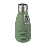Bouteille pliable en silicone avec bouchon acier et mousqueton 550ml deuxième vue