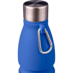 Bouteille pliable en silicone avec bouchon acier et mousqueton 550 m troisième vue
