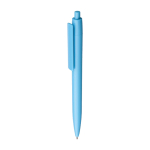 Stylo en plastique recyclé, en une seule couleur, en encre noire couleur bleu ciel première vue
