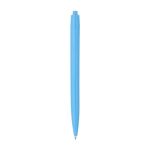 Stylo en plastique recyclé, en une seule couleur, en encre noire couleur bleu ciel troisième vue