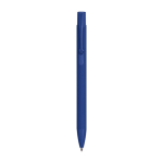 Stylo en aluminium recyclé, en une seule couleur, à encre bleue couleur bleu première vue