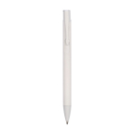 Stylo en aluminium recyclé, en une seule couleur, à encre bleue couleur blanc première vue