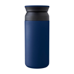Bouteille en acier inoxydable à double paroi avec finition mate 350ml couleur bleu première vue