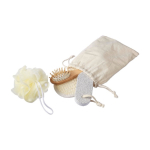 Sac en coton avec un set de 4 articles pour la salle de bain quatrième vue