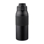 Bouteille en acier inoxydable avec bouton pour ouvrir le bec 800ml couleur noir première vue