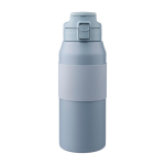 Bouteille en acier inoxydable avec bouton pour ouvrir le bec 800ml couleur bleu pastel première vue