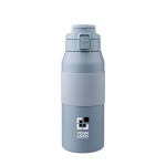 Bouteille en acier inoxydable avec bouton pour ouvrir le bec 800ml couleur bleu pastel avec zone d'impression