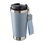 Mug isotherme acier inoxydable sangle et couvercle noir, 500 ml quatrième vue