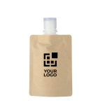 Crème solaire extérieur en papier avec couvercle SPF 30 couleur marron avec zone d'impression
