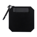 Petit haut-parleur carré avec mousqueton pour transport couleur noir deuxième vue