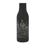 Bouteille en inox à double paroi avec bouchon assorti 500ml couleur noir deuxième vue