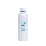Gourde en acier inoxydable recyclé spéciale sublimation 500 ml couleur blanc avec zone d'impression