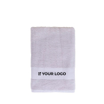Serviette de bain 140 x 70 cm en 100 % coton OEKO TEX 350 g/m2 couleur gris avec zone d'impression
