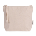Trousse de toilette en coton recyclé avec bracelet en corde couleur naturel première vue