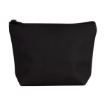 Trousse de toilette en cuir synthétique avec tirette assortie couleur noir première vue