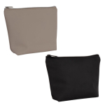 Trousse de toilette en cuir synthétique avec tirette assortie première vue