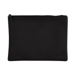 Trousse de toilette en cuir synthétique souple avec zip assorti couleur noir première vue