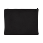 Trousse de toilette en cuir synthétique souple avec zip assorti couleur noir troisième vue