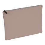 Trousse de toilette en cuir synthétique souple avec zip assorti couleur beige deuxième vue