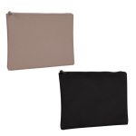 Trousse de toilette en cuir synthétique souple avec zip assorti deuxième vue