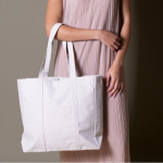 Sac grand format en coton recyclé avec poignées longues 360 g/m2 couleur naturel vue détail 2