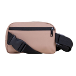 Sac bandoulière en similicuir avec une poche extérieure à l'arrière couleur marron troisième vue