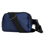 Sac bandoulière en similicuir avec une poche extérieure à l'arrière couleur bleu marine deuxième vue