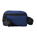 Sac bandoulière en similicuir avec une poche extérieure à l'arrière couleur bleu marine troisième vue