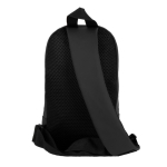 Sac bandoulière en similicuir avec poche extérieure sur le devant couleur noir quatrième vue