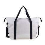 Sac en similicuir pour voyage avec sangle pour trolley couleur naturel troisième vue
