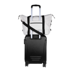 Sac en similicuir pour voyage avec sangle pour trolley couleur naturel sixième vue