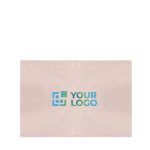 Torchon de cuisine rectangulaire en coton recyclé 140 g/m2 couleur naturel avec zone d'impression