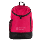 Sac à dos en polyester pour le sport avec compartiment pour chaussures couleur rouge sixième vue