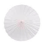 Ombrelle élégante en papier blanc, idéal pour les mariages couleur blanc deuxième vue