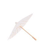 Ombrelle élégante en papier blanc, idéal pour les mariages couleur blanc avec zone d'impression
