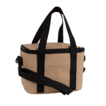 Sac isotherme imperméable en similicuir avec double anse ajustable couleur beige deuxième vue