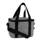 Sac isotherme personnel en similicuir avec double anse ajustable couleur gris deuxième vue