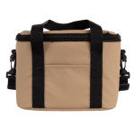 Sac isotherme personnel en similicuir avec double anse ajustable couleur beige première vue