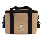 Sac isotherme personnel en similicuir avec double anse ajustable couleur beige troisième vue