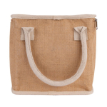 Sac isotherme en jute avec poignées renforcées en coton couleur naturel cinquième vue