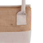 Sac isotherme en jute avec poignées renforcées en coton couleur naturel sixième vue