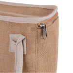 Sac isotherme en jute avec poignées renforcées en coton couleur naturel vue détail 2